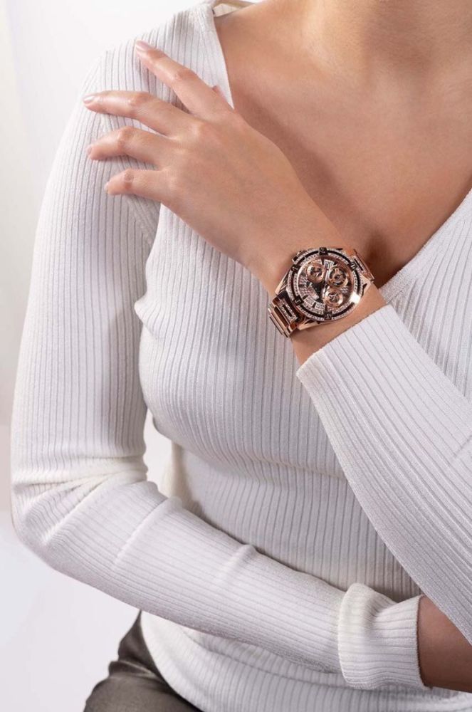 Годинник Guess GW0464L3 жіночий колір рожевий фото 6