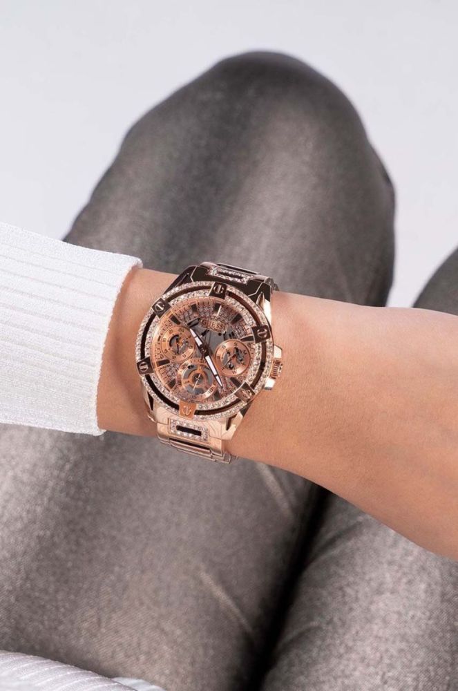 Годинник Guess GW0464L3 жіночий колір рожевий фото 7
