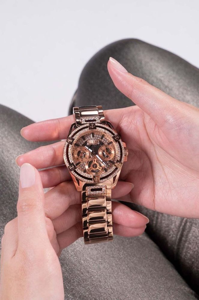 Годинник Guess GW0464L3 жіночий колір рожевий фото 8
