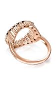 Срібний перстень з позолотою Tous колір рожевий (3433775)