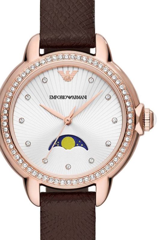 Годинник Emporio Armani жіночий колір коричневий фото 2