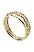Перстень Fossil колір золотий (3461432)