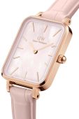 Годинник Daniel Wellington Quadro 20X26 Pressed Rouge жіночий колір рожевий