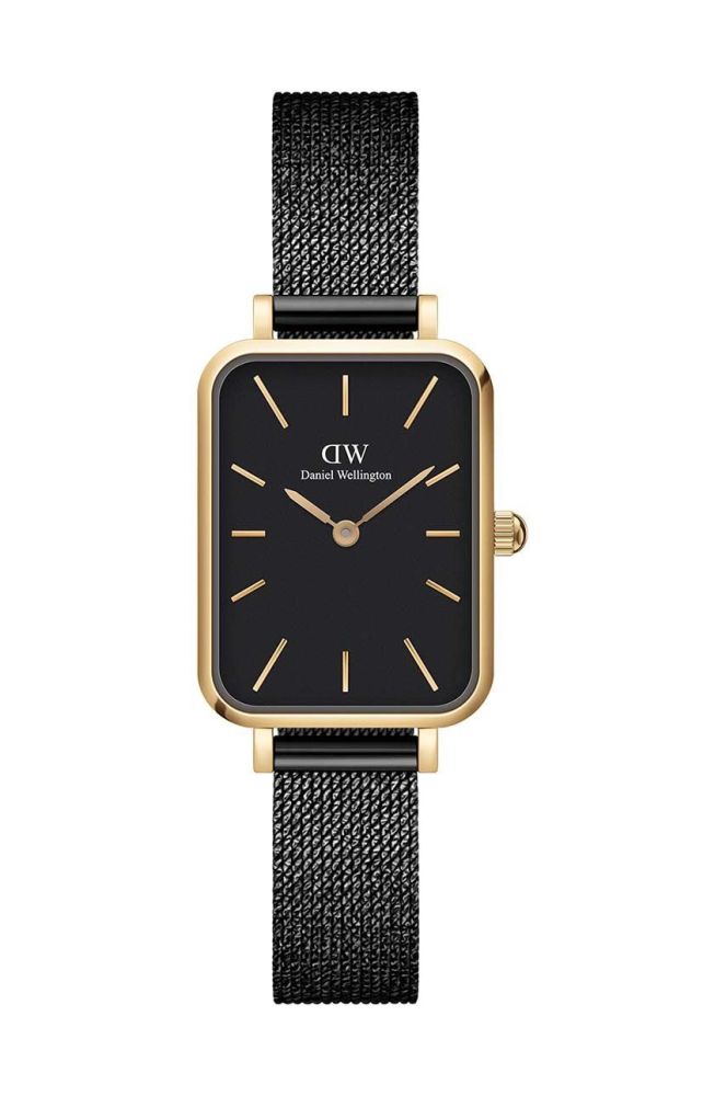 Годинник Daniel Wellington Quadro 20X26 Pressed Ashfield жіночий колір чорний