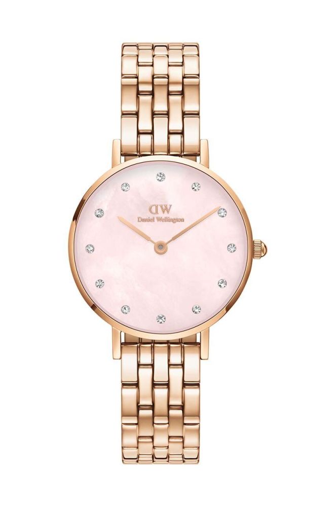 Годинник Daniel Wellington Petite Lumine 28 Link жіночий колір золотий