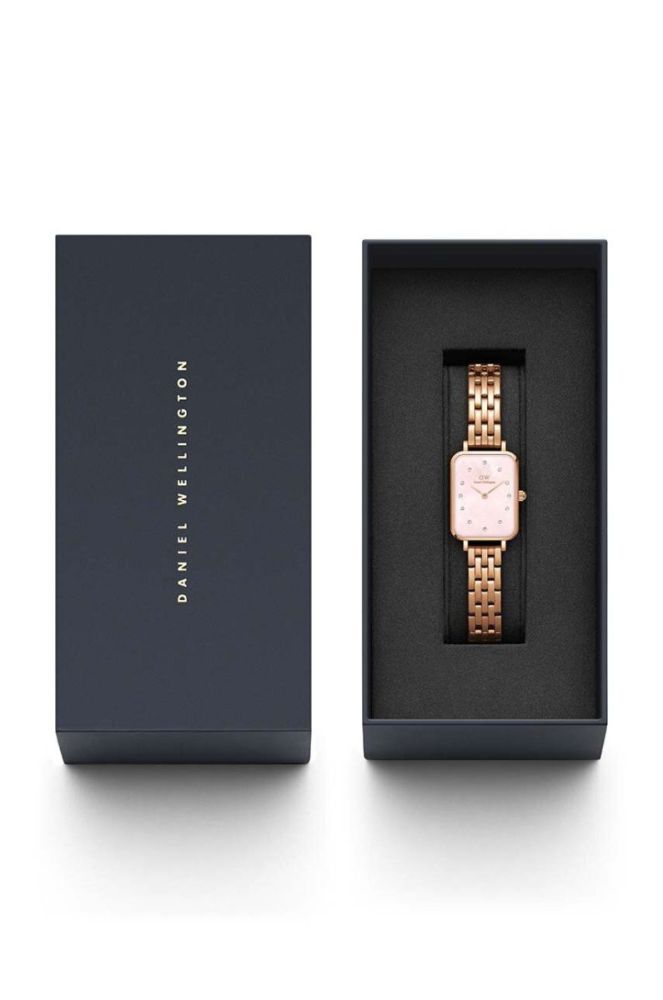 Годинник Daniel Wellington Quadro Lumine 20x26 Link жіночий колір золотий фото 4