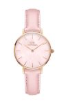 Годинник Daniel Wellington Petite 28 Pink leather жіночий колір рожевий