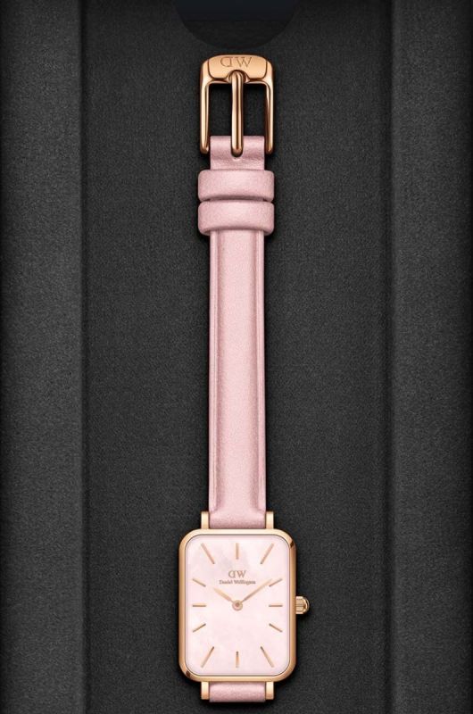 Годинник Daniel Wellington Quadro Pink leather жіночий колір рожевий фото 2