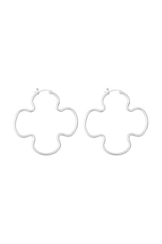 Сережки Lilou Clover колір срібний