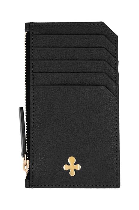 Шкіряний чохол на банківські карти Lilou колір чорний (3632473)