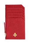 Шкіряний чохол на банківські карти Lilou колір червоний