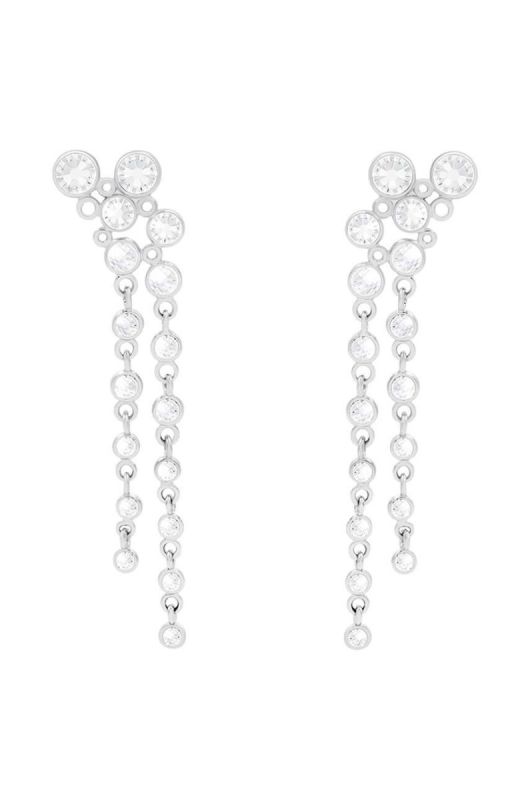Посріблені сережки Lilou Sparkling колір срібний