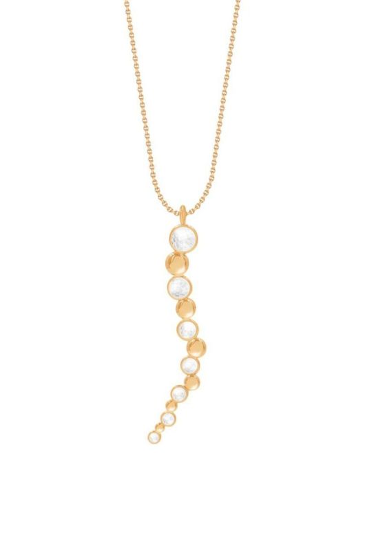 Позолочене кольє Lilou Sparkling колір золотий (3636837)