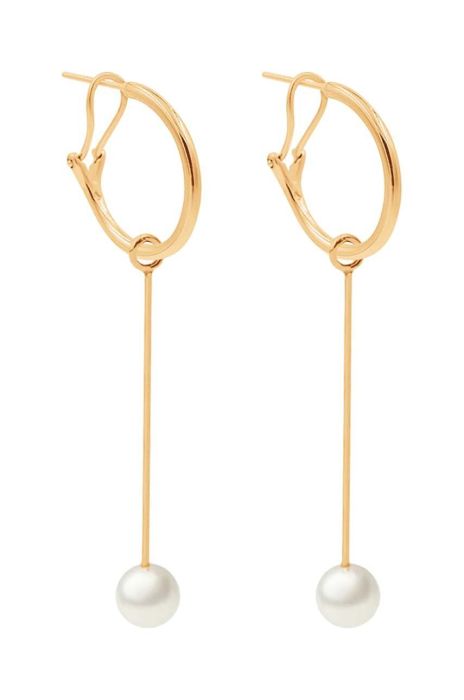 Позолочені сережки Lilou колір золотий (3628943)