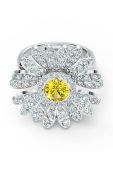 Перстень Swarovski ETERNAL FLOWER колір срібний (3649558)