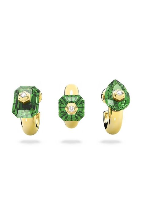Сережки Swarovski NUMINA 3-pack колір золотий