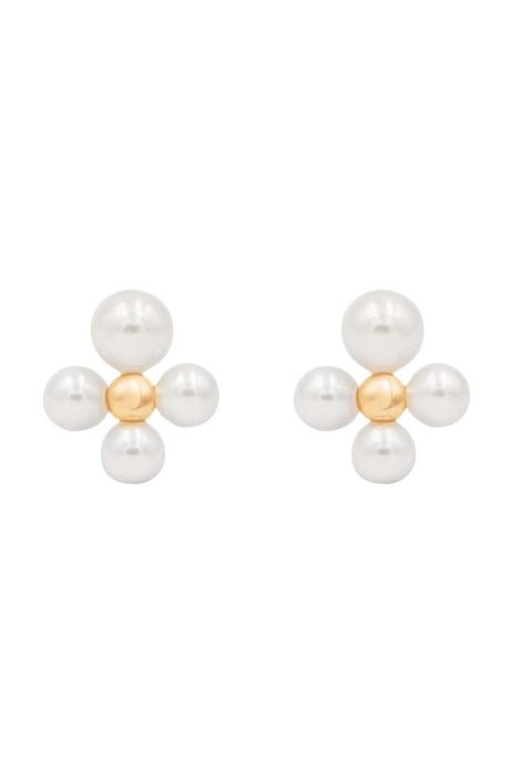 Позолочені сережки Lilou колір золотий (3647649)