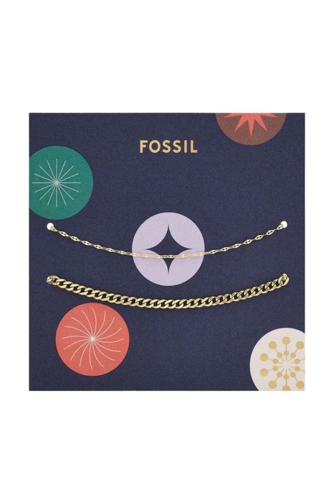 Браслети Fossil 2-pack колір золотий фото 5