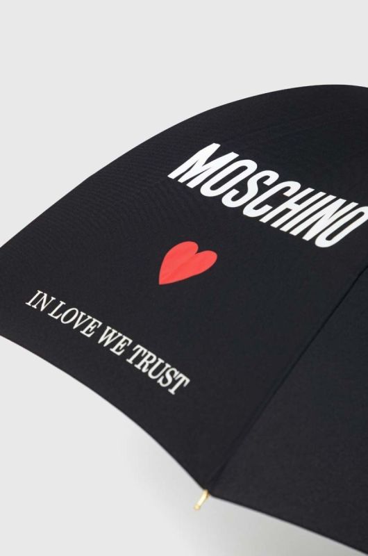 Парасоля Moschino колір чорний фото 2