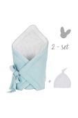 Конверт і шапочка для немовлят Effiki колір блакитний (2938617)