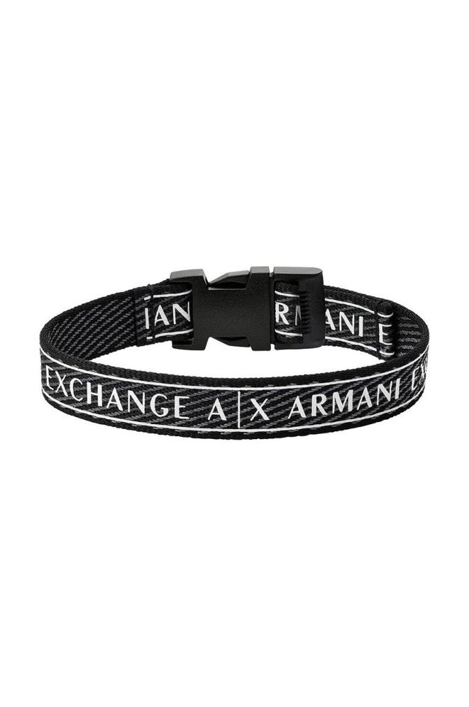 Браслет Armani Exchange чоловічий колір чорний (2788472)