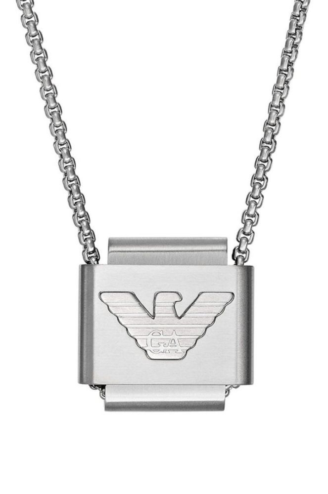 Ланцюжок Emporio Armani чоловічий колір срібний (2781560) фото 2