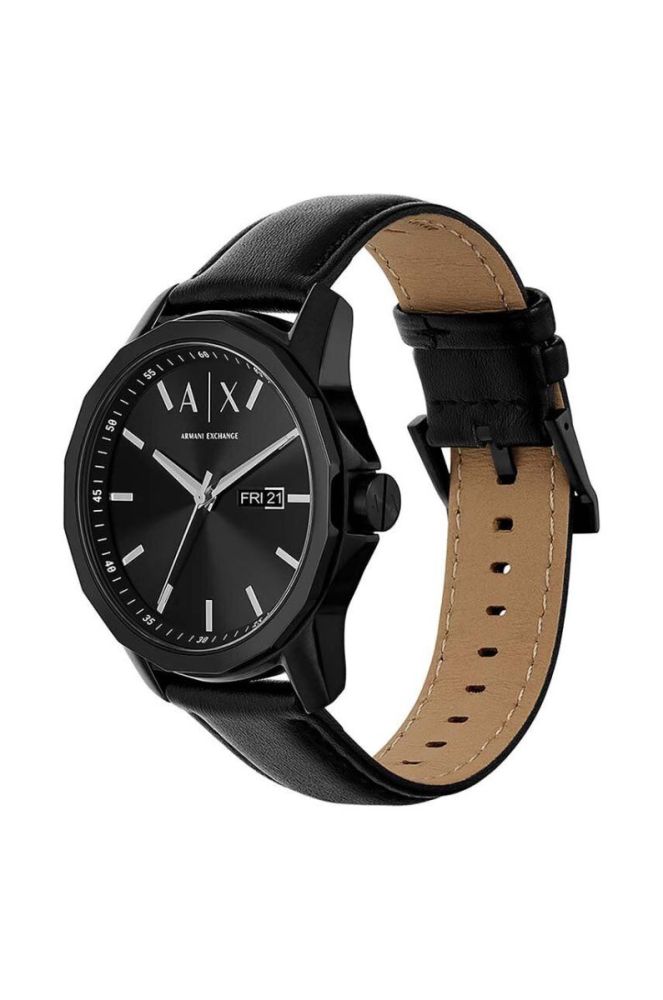 Годинник і браслет Armani Exchange колір чорний фото 2