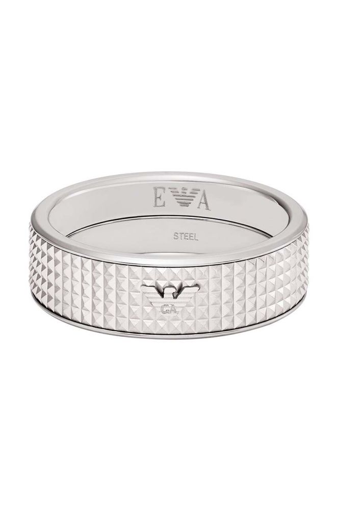 Перстень Emporio Armani чоловічий колір срібний (3337181)