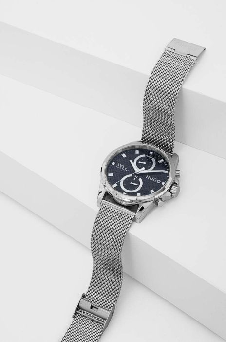 Годинник HUGO чоловічий колір срібний