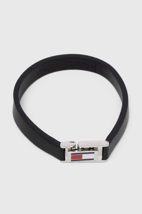 Шкіряний браслет Tommy Hilfiger чоловіча колір чорний (3433789)