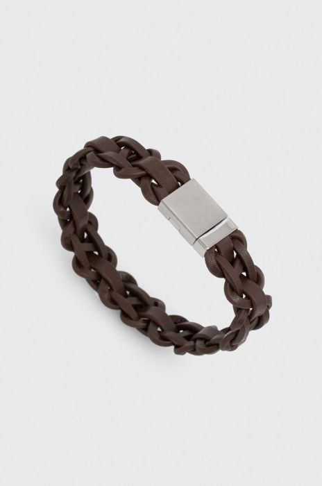 Шкіряний браслет Tommy Hilfiger чоловічий колір коричневий (3396024)