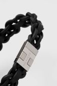Шкіряний браслет Tommy Hilfiger чоловічий колір чорний (3396025)