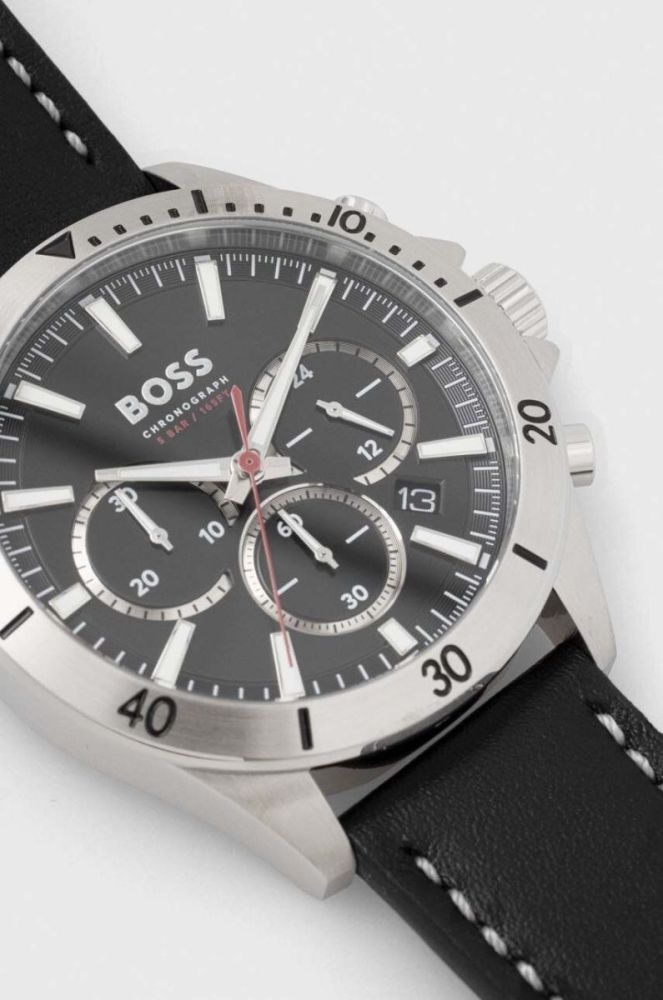 Годинник BOSS 1514055 чоловічий колір срібний фото 2