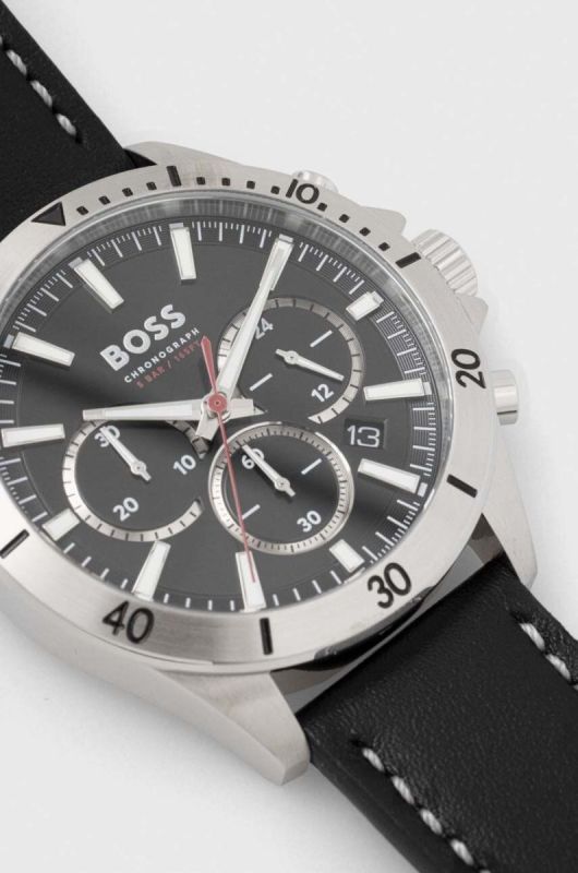 Годинник BOSS 1514055 чоловічий колір срібний фото 2