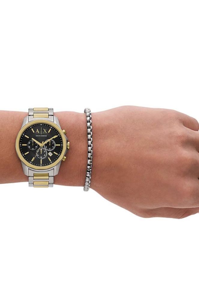 Годинник і браслет Armani Exchange колір чорний (3457900) фото 6