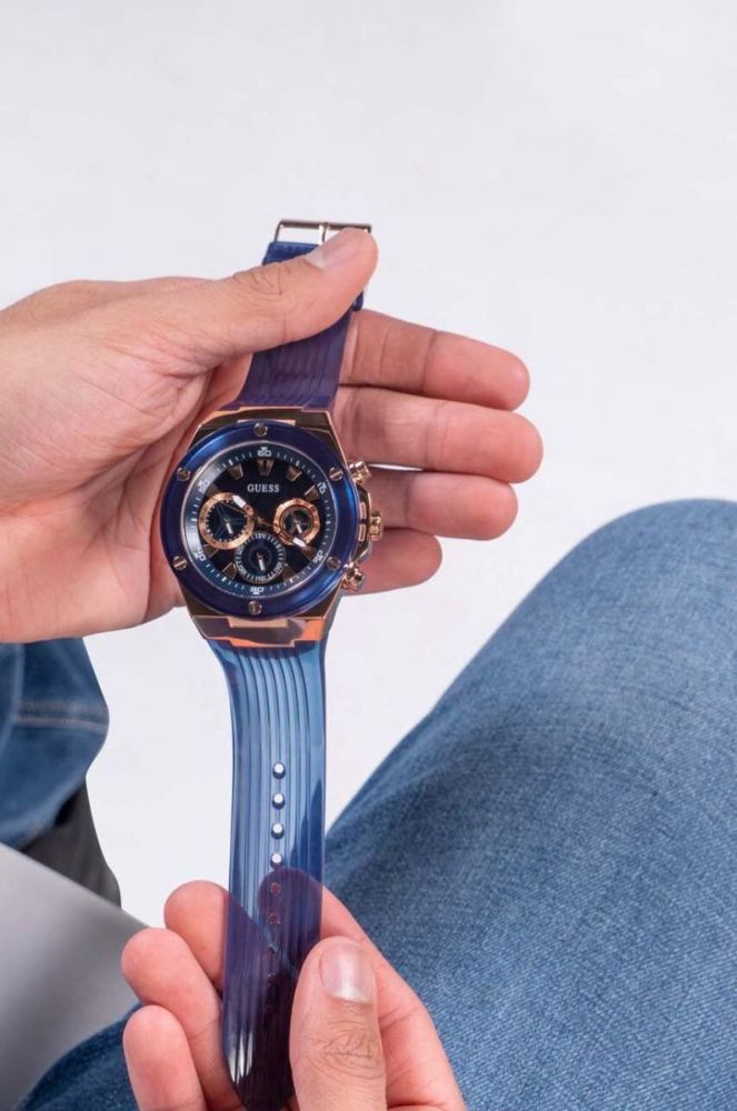 Годинник Guess чоловічий колір синій фото 6