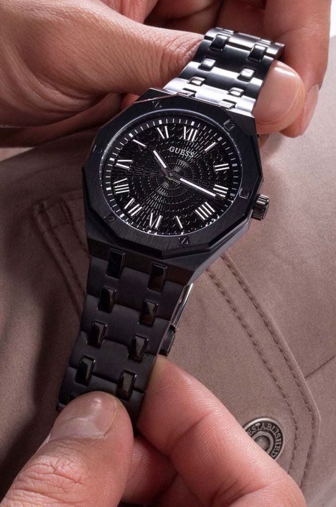 Годинник Guess чоловічий колір чорний (3617036) фото 6