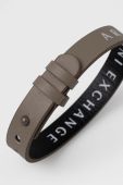 Шкіряний браслет Armani Exchange чоловіча колір барвистий