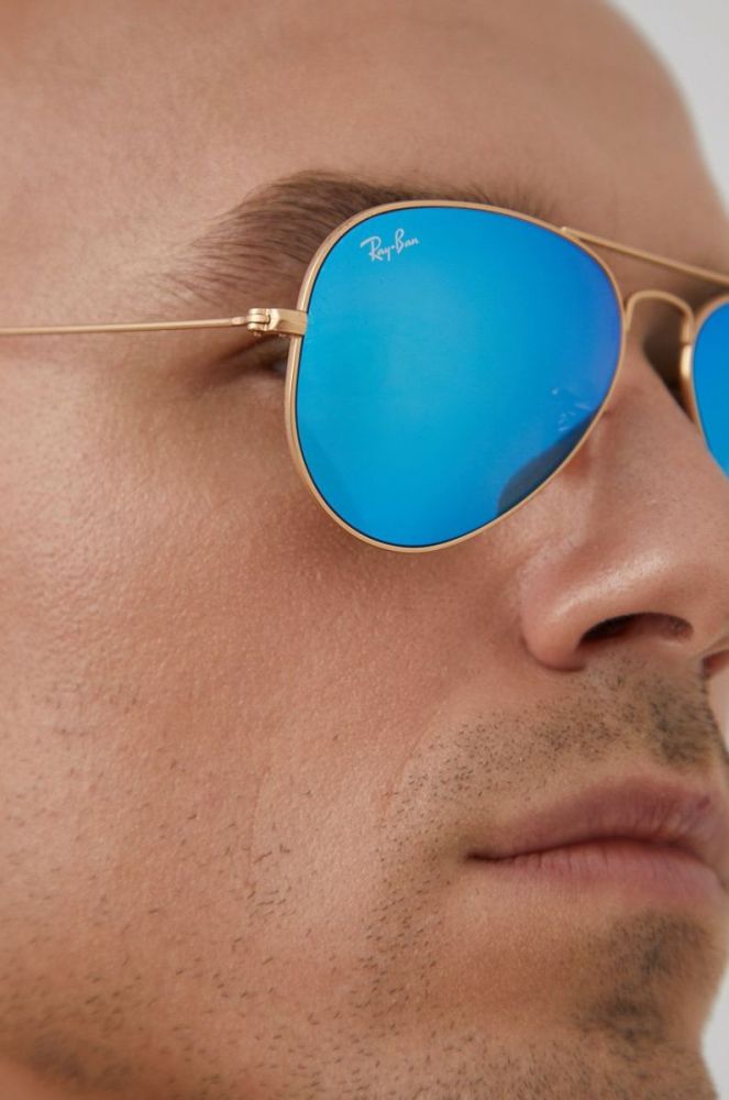 Ray-Ban - Окуляри Aviator Large Metal колір золотий (2330634) фото 6