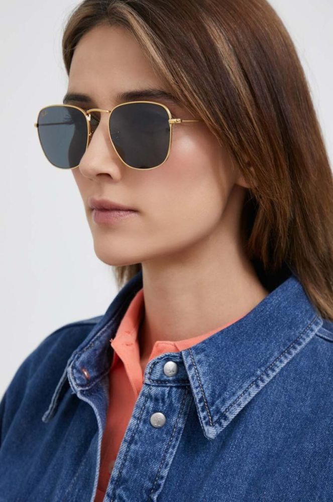 Ray-Ban Сонцезахисні окуляри колір золотий фото 3