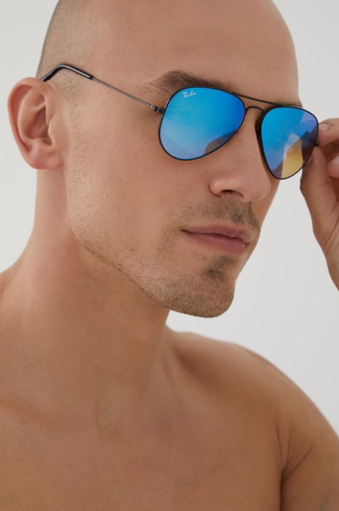 Ray-Ban - Окуляри Aviator колір чорний фото 3