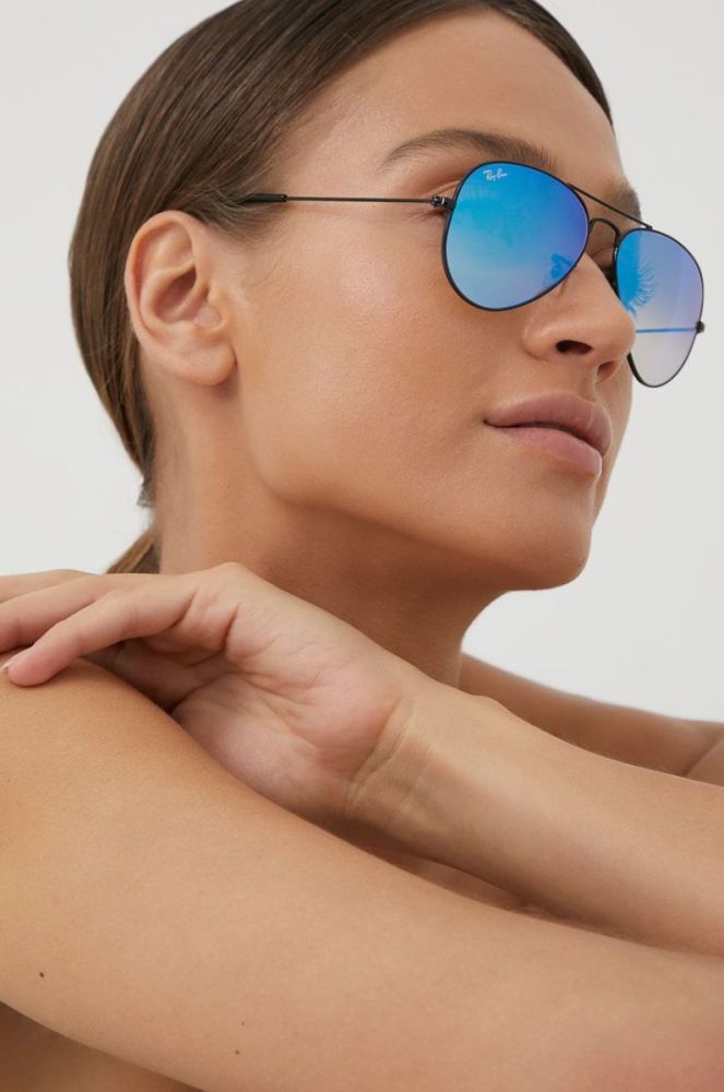 Ray-Ban - Окуляри Aviator колір чорний фото 4