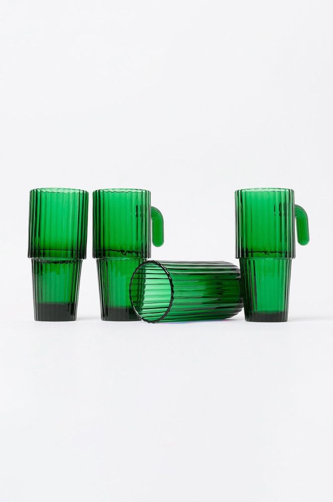 DOIY - Набір склянок (4-pack) колір зелений