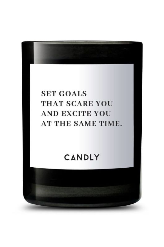 Candly - Ароматична соєва свічка Set goals that scare you and excite you at the same time 250 g колір чорний