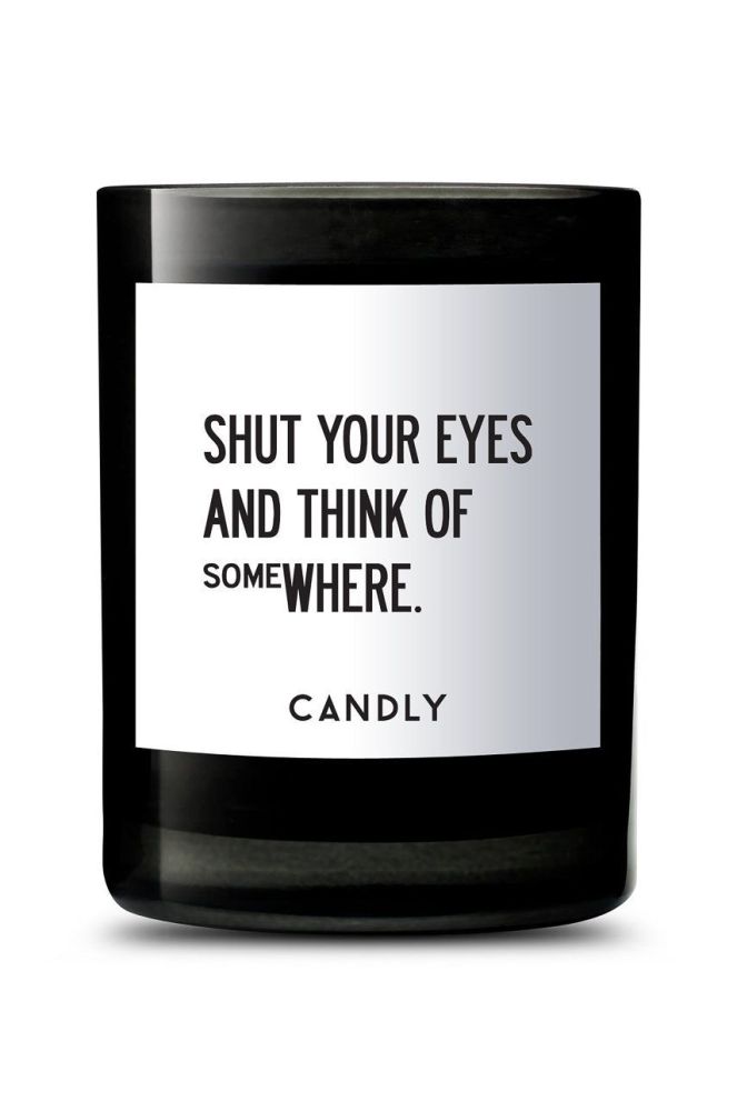 Candly - Ароматична соєва свічка Shut your eyes 250 g колір чорний