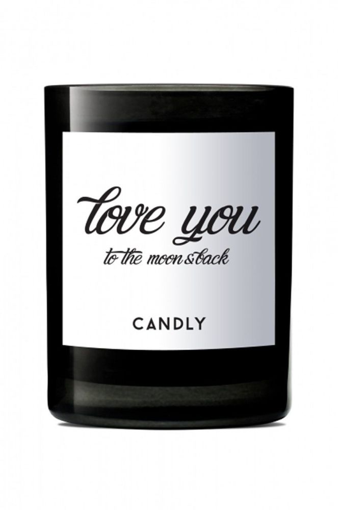 Candly - Ароматична соєва свічка Love you to the moon and back 250 g колір чорний