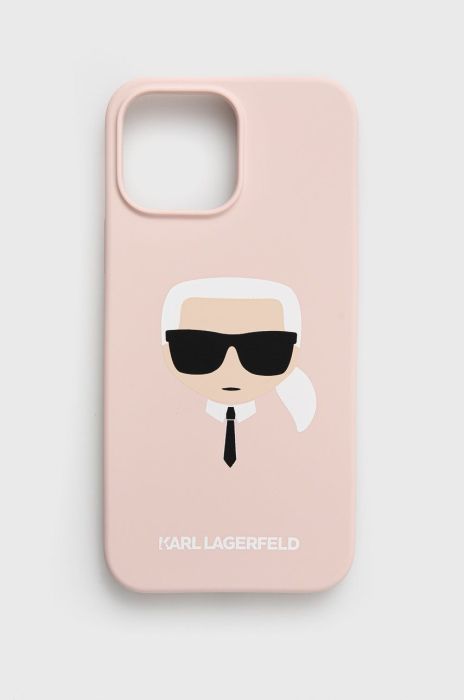Чохол на телефон Karl Lagerfeld колір рожевий iPhone 13 Pro Max Чохол на телефон Karl Lagerfeld колір рожевий iPhone 13 Pro Max