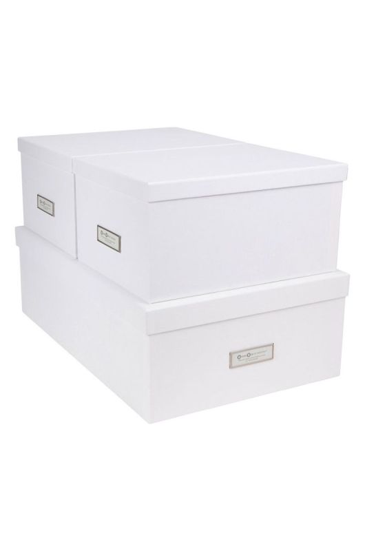 Bigso Box of Sweden Набор коробок для хранения Inge (3-pack) цвет белый (2103822)