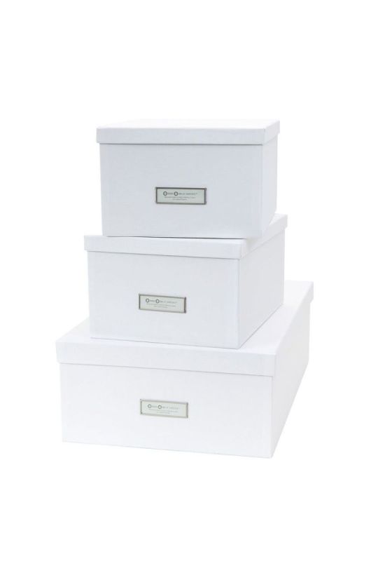 Bigso Box of Sweden Набор коробок для хранения Inge (3-pack) цвет белый (2103822) фото 2