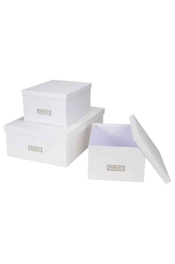 Bigso Box of Sweden Набор коробок для хранения Inge (3-pack) цвет белый (2103822) фото 3